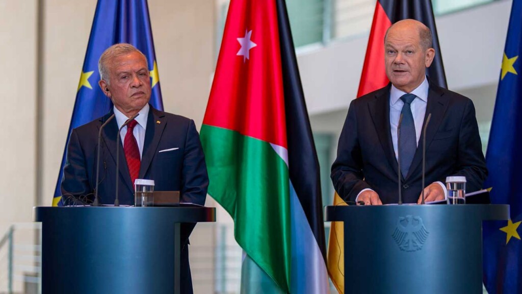 Le roi Abdallah II rencontre le chancelier et le président fédéral allemand à Berlin Le roi Abdallah II rencontre le chancelier et le président fédéral allemand à Berlin