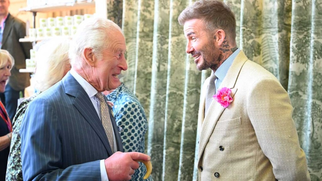 Le roi Charles III et la reine Camilla croisent David Beckham au Chelsea Flower Show Le roi Charles III et la reine Camilla croisent David Beckham au Chelsea Flower Show