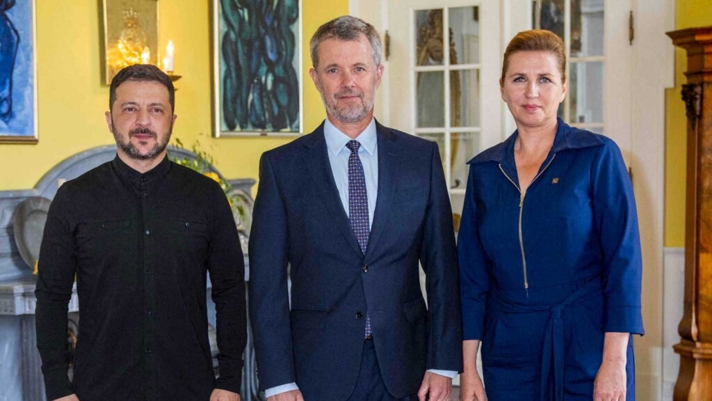 Le roi Frederik X reçoit le président Zelensky au château de Marselisborg à Aarhus Le roi Frederik X reçoit le président Zelensky au château de Marselisborg à Aarhus