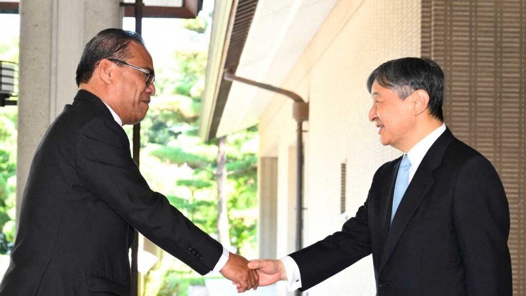 L’Empereur Naruhito reçoit le Président de la Micronésie au palais impérial de Tokyo L’Empereur Naruhito reçoit le Président de la Micronésie au palais impérial de Tokyo