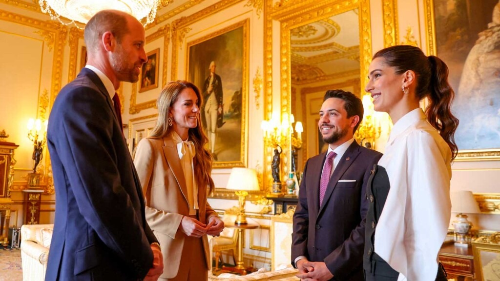 Le prince William et la princesse Catherine reçoivent le prince héritier Hussein et la princesse Rajwa à Windsor Le prince William et la princesse Catherine reçoivent le prince héritier Hussein et la princesse Rajwa à Windsor