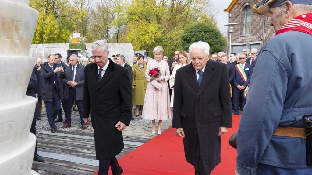 Le roi Philippe, la reine Mathilde et le président italien honorent les victimes du Bois du Cazier Le roi Philippe, la reine Mathilde et le président italien honorent les victimes du Bois du Cazier