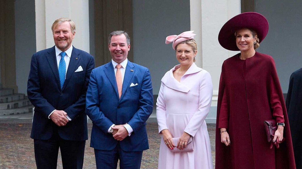 Le grand-duc Guillaume et la grande-duchesse Stéphanie ont été reçus par le roi Willem-Alexander et la reine Máxima à La Haye Le grand-duc Guillaume et la grande-duchesse Stéphanie ont été reçus par le roi Willem-Alexander et la reine Máxima à La Haye