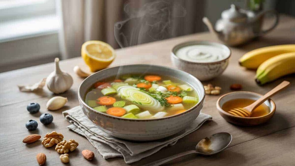 Pour bien se remettre d’un rhume, optez pour ces aliments simples et efficaces Pour bien se remettre d’un rhume, optez pour ces aliments simples et efficaces
