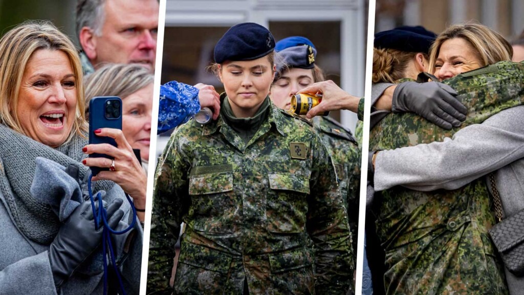 La reine Máxima filme et enlace sa fille Amalia, fière lors de sa première cérémonie militaire La reine Máxima filme et enlace sa fille Amalia, fière lors de sa première cérémonie militaire